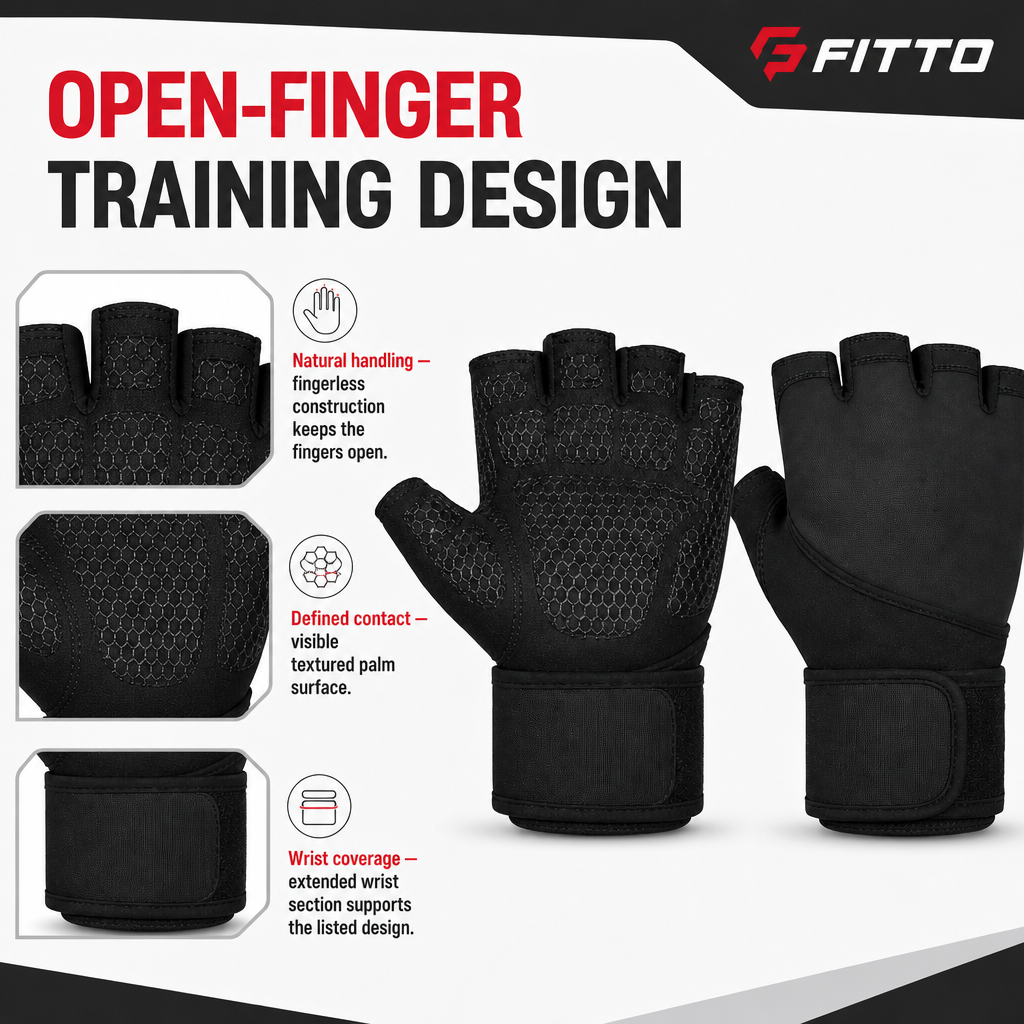 96 Pieces Gym Gloveses with Wrist Support for Weight Lifting and Fitness, Black, Size M