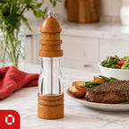 72 Pieces Manual Pepper and Salt Grinder, Wood and Clear Acrylic, 21.5 cm, 1 Piece
