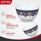 240 Pieces Melamine Rice Bowl, 3.5 Inch, White With Decorative Band, Single Piece