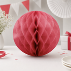 240 Pieces Paper Honeycomb Ball Decoration, Light Red, 30 cm, 1 Piece