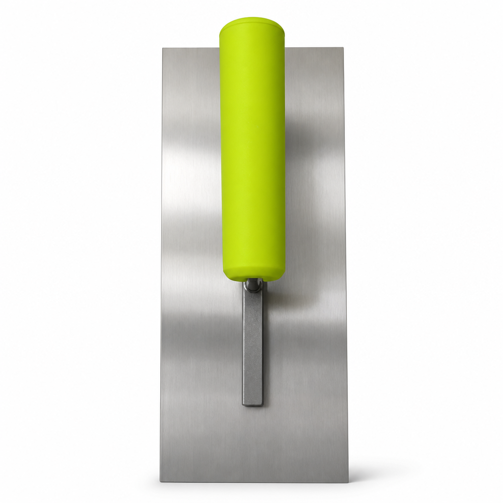 120 Pieces Stainless Steel Plastering Trowels with Handle, 28 x 12 cm, Green and Silver, 1 Piece