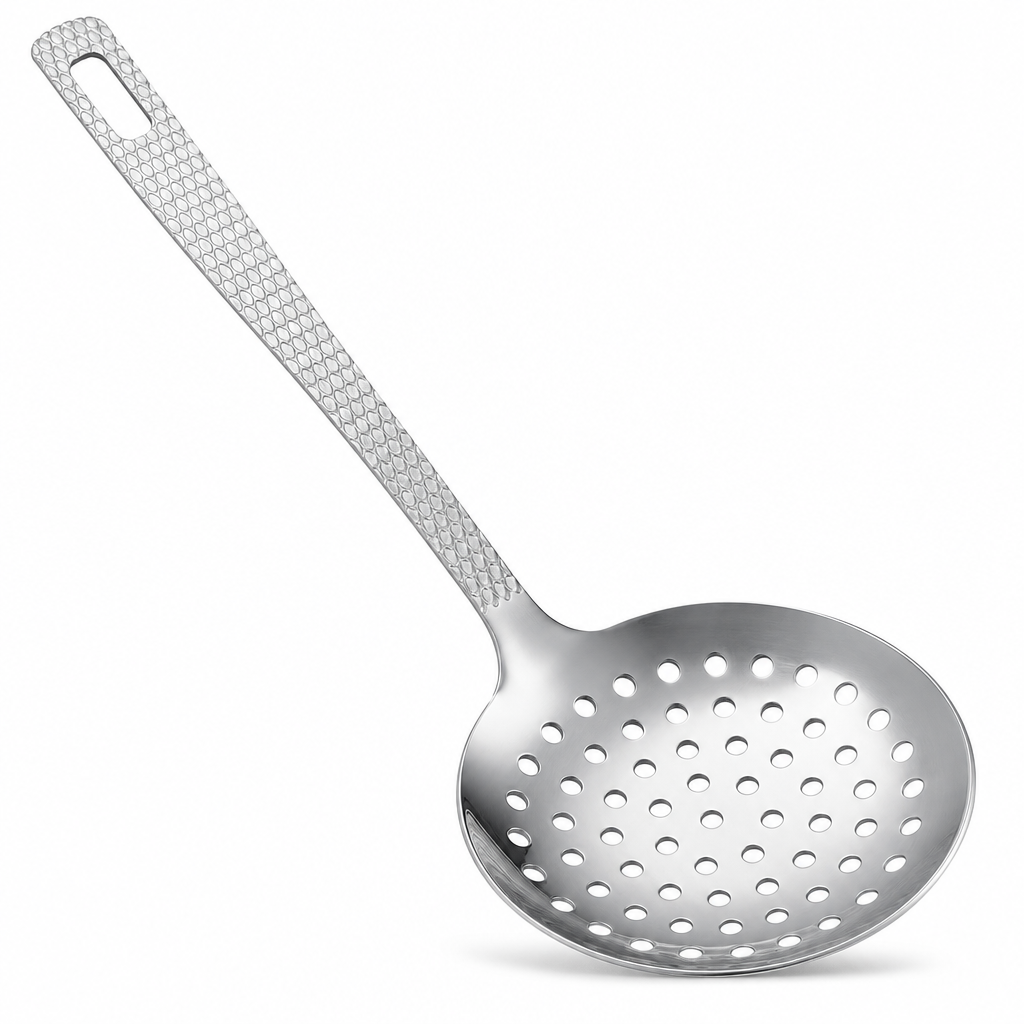 144 Pieces Stainless Steel Slotted Skimmer Spoon, 34 cm Cooking Utensils for Lifting and Draining Fried Foods