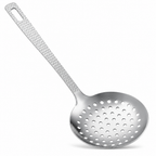 144 Pieces Stainless Steel Slotted Skimmer Spoon, 34 cm Cooking Utensils for Lifting and Draining Fried Foods