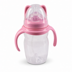 120 Pieces Feeding Bottle with Handles and Protective Cap, 220 ml, 1 Piece, Pink or Blue