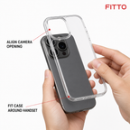 144 Pieces Phone Cases for 15 Pro Handset, Crystal Clear Transparent Cover with Raised Camera Frame