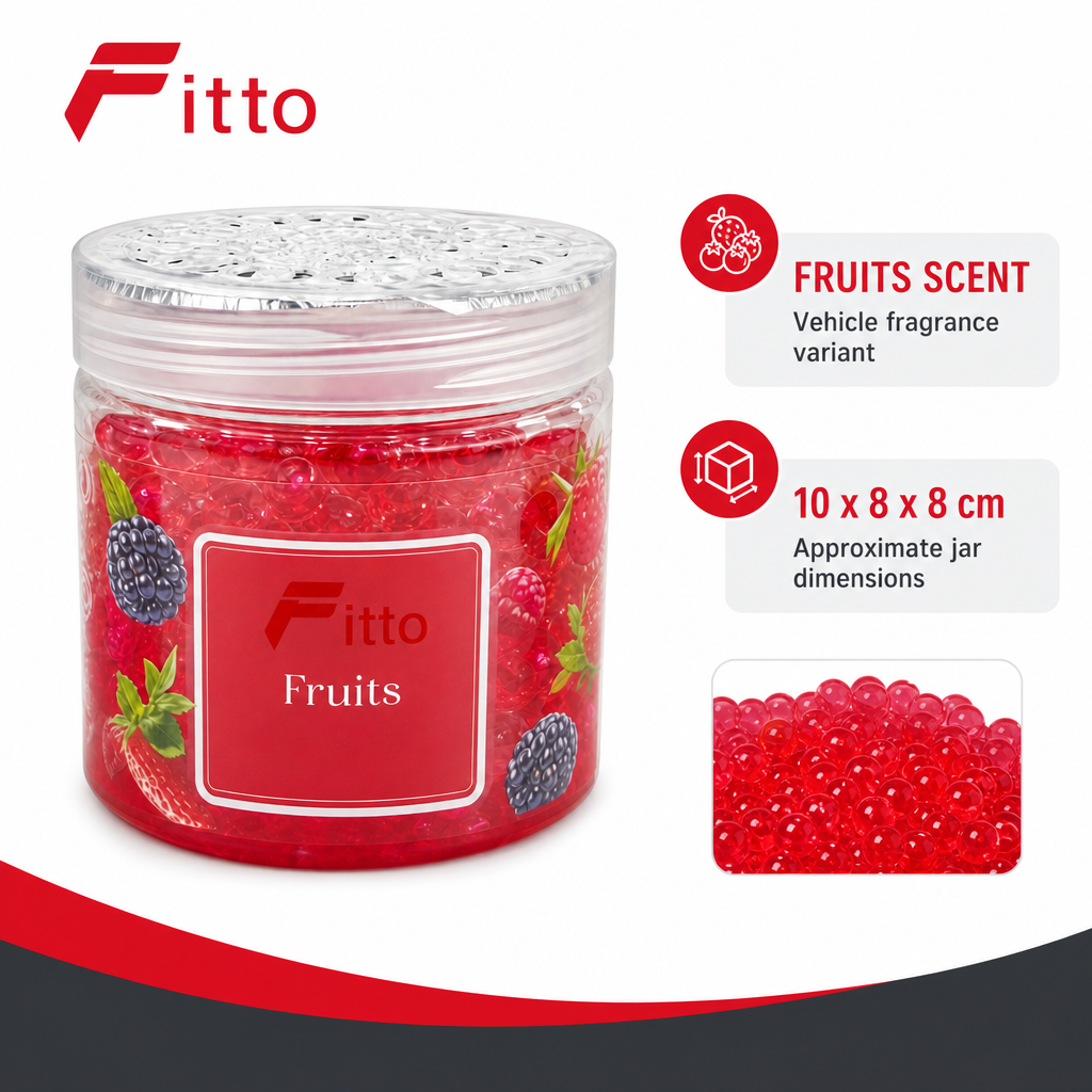 96 Pieces Car Air Fresheners Jelly Pearls Decor, Fruits Scent, Red, 1 Piece