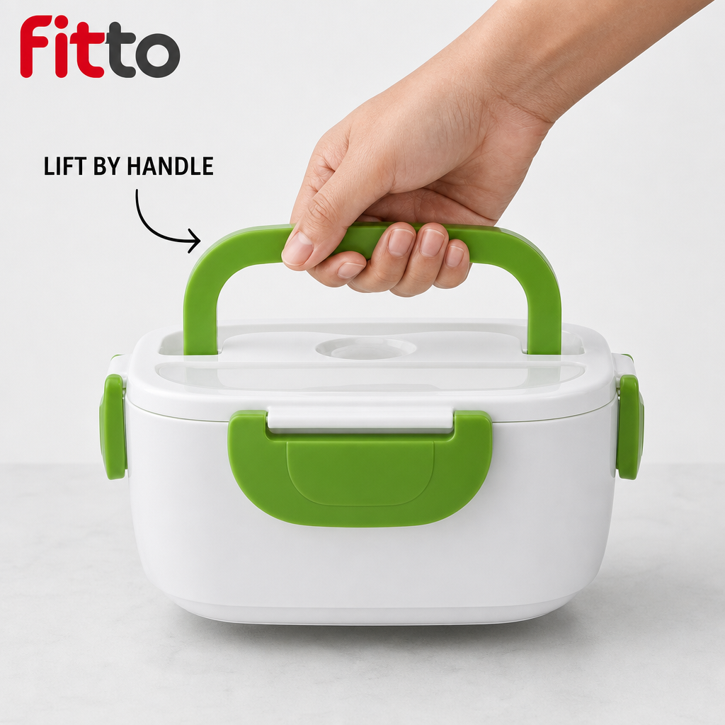 96 Pieces Electronic Lunch Box, Green, 22 x 20 x 15 cm