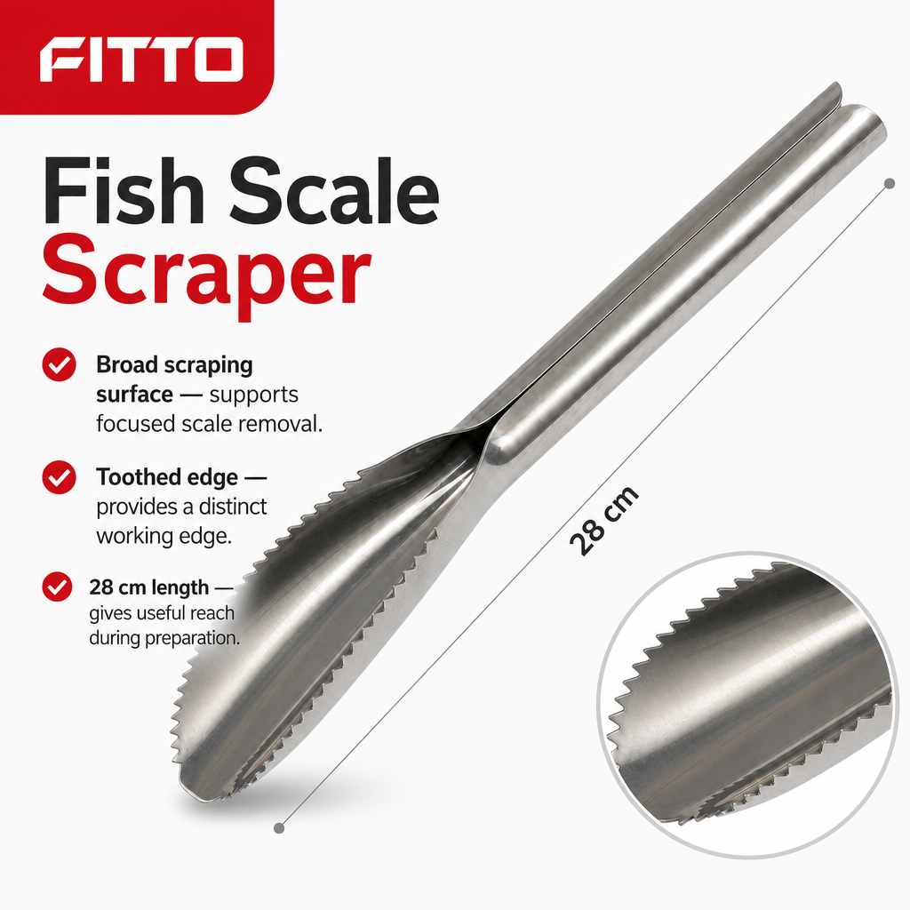 120 Pieces Fish Scale Scrapers, Stainless Steel Fish Cleaning Tool, 28 cm