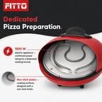 48 Pieces Electric Pizza Maker, 1800 W Red Countertop Appliance with Non-Stick Plates, 1 Piece