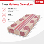 60 Pieces Foam Mattresses, 180 x 80 x 6 cm, Single Mattress for Home Sleeping Spaces
