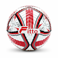 72 Pieces Football Size 5, White with Colour Line Design, Single Ball for Football Practice and Recreation