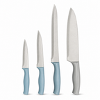 60 Pieces Kitchen Knife Set with Ergonomic Handles, 4-Piece Assorted Kitchen Knives for Food Preparation