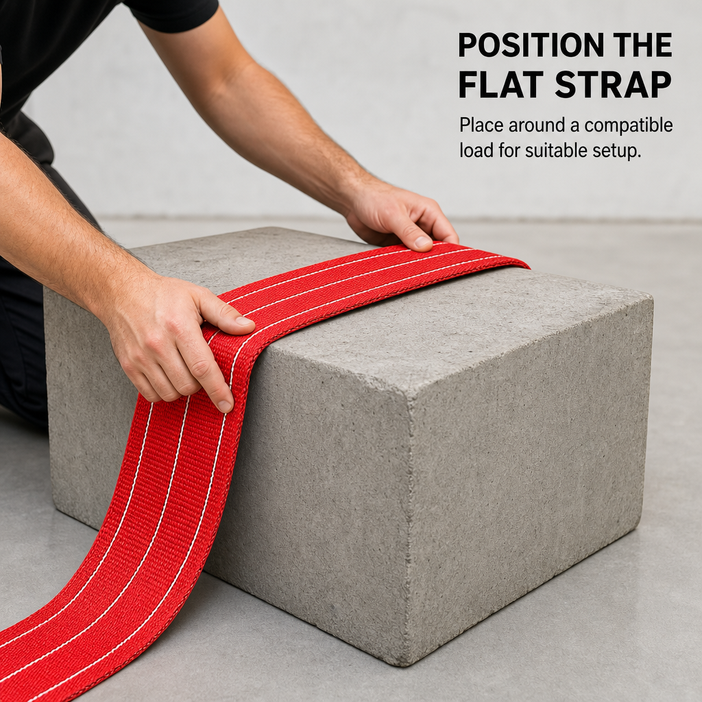48 Pieces Lift Sling Straps, Flat Polyester Webbing, 5 Ton Capacity, 5 Meter Length, Red, 1 Piece