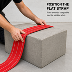 48 Pieces Lift Sling Straps, Flat Polyester Webbing, 5 Ton Capacity, 5 Meter Length, Red, 1 Piece
