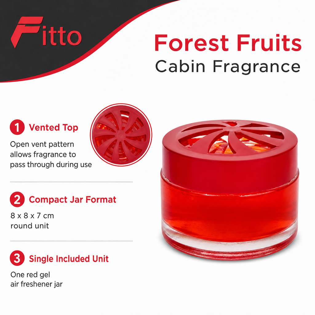 72 Pieces Fresh Gel Air Freshener, Forest Fruits Scent, Red Jar, 8 x 8 x 7 cm