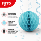 240 Pieces Light Blue Paper Honeycomb Ball Decoration, 30 cm, 1 Piece