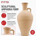 96 Pieces Natural Terracotta Amphora Vase with Handle, 25 cm
