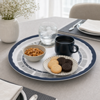 96 Pieces Melamine Round Wavy Serving Trays, 40 cm