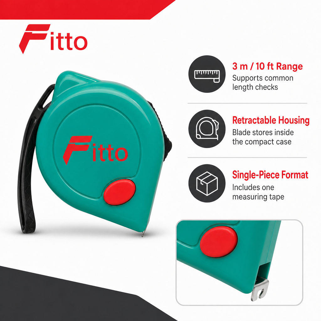 120 Pieces Retractable Measuring Tape, 3 m / 10 ft, Green Red Black, Compact 1-Piece Length Tool