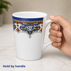120 Pieces Melamine Water Mug with Handle and Decorative Geometric Pattern, White, 1 Piece
