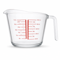 96 Pieces Tempered Glass Measuring Jug, 1000 ml, Clear, 1 Piece with Measurement Markings