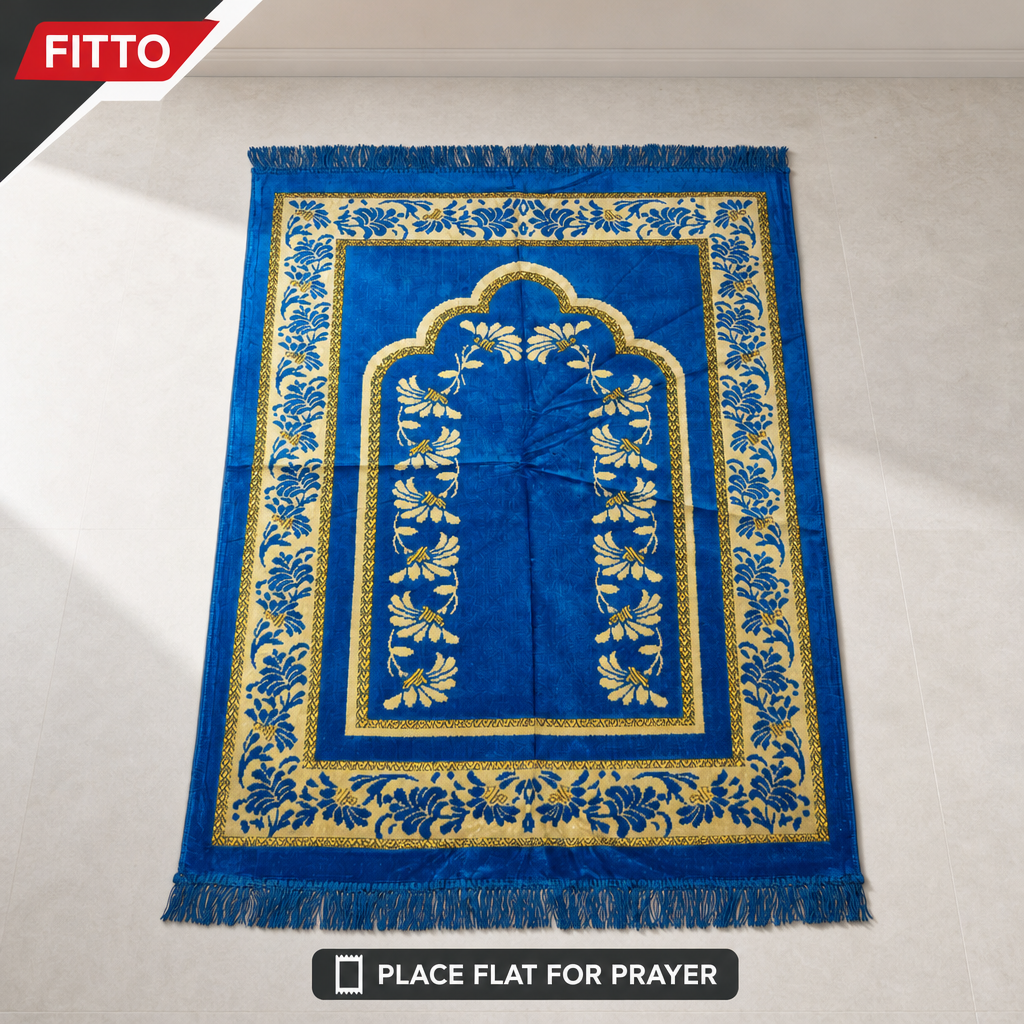 96 Pieces Prayer Mats, Turkish Style Decorative Design, Single Mat for Daily Prayer