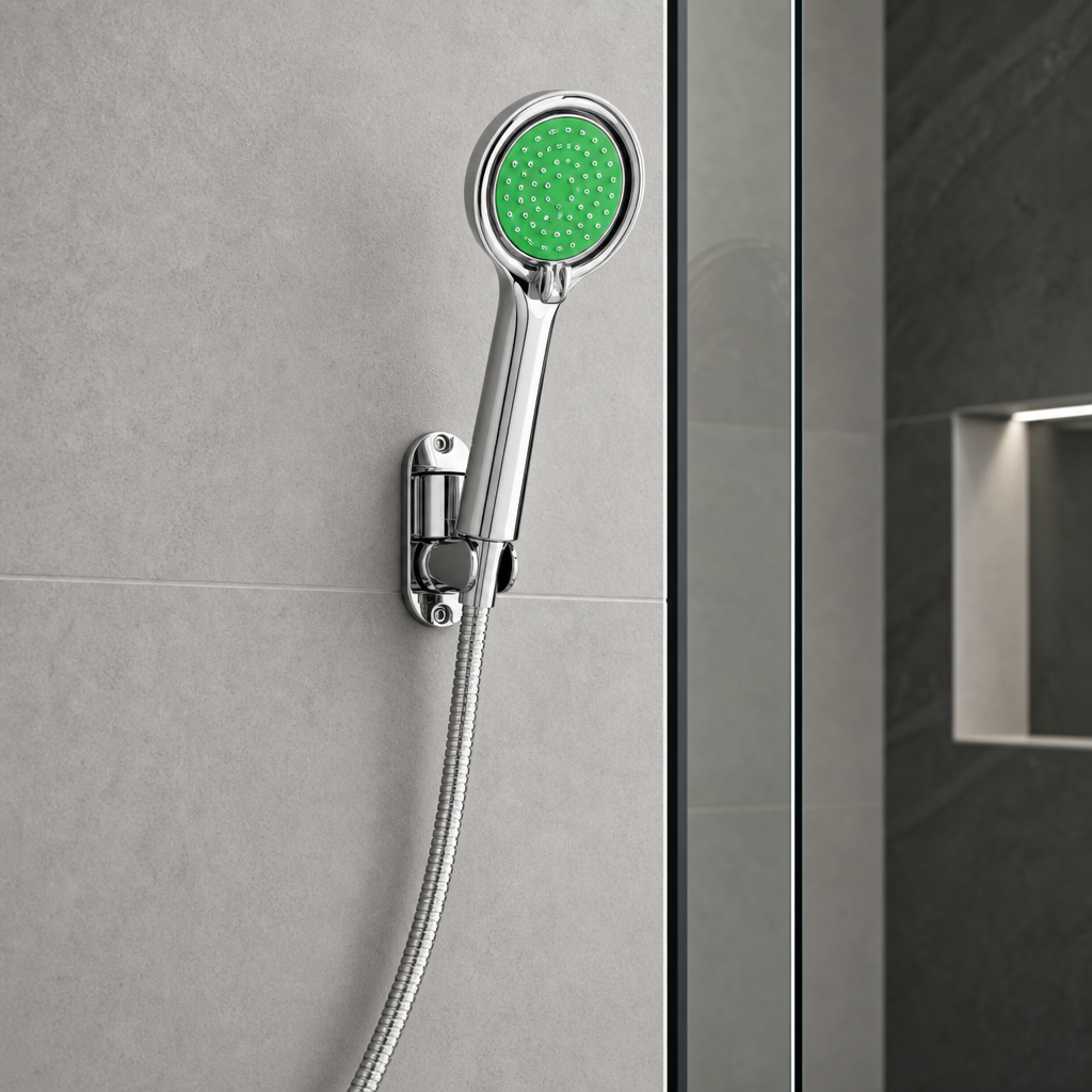 120 Pieces Hand Shower Head with 1.5 m Flexible Hose, Green and Chrome