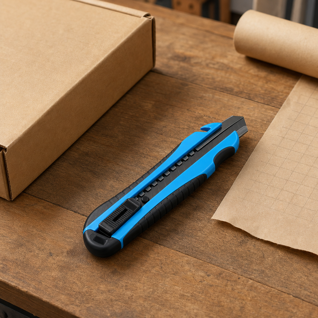 96 Pieces Utility Knives Cutter, Snap-Off Design, 16 cm, Blue and Black, 1 Piece