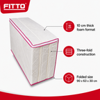 48 Pieces Folding Foam Mattresses, 3-Fold Design, 10 cm Thick, Portable Single Mattress for Home and Guest Use