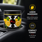 120 Pieces Car Air Fresheners Jelly, Lemon Scent, 9 cm Round Jar for Vehicle Interior