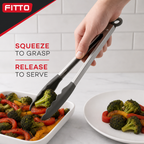 96 Pieces Silicone Food Tongs, 9 Inch, Dark Gray Kitchen Serving Utensil