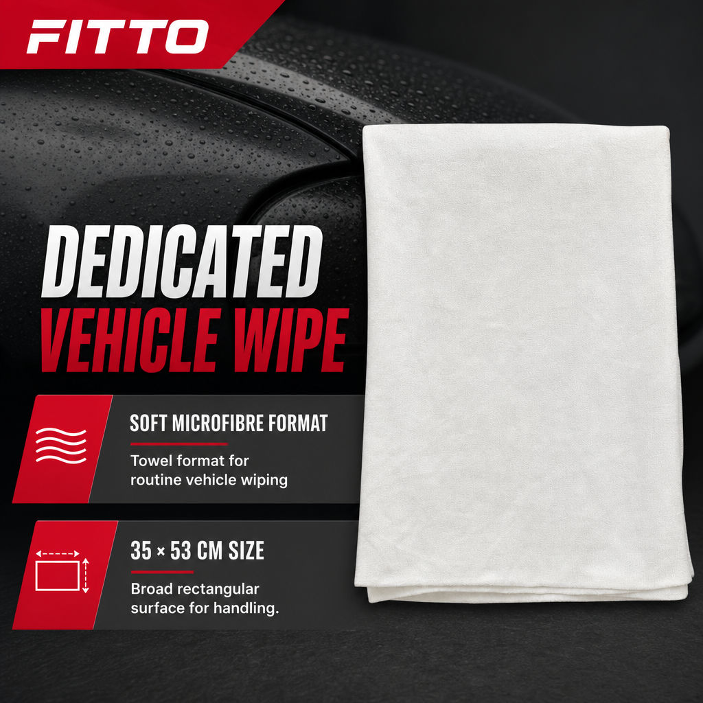 96 Pieces White Microfibre Car Cleaning Towel, 35 × 53 cm