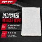 96 Pieces White Microfibre Car Cleaning Towel, 35 × 53 cm
