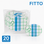 144 Pieces Water-Resistant Ear Patcheses, 20 Pieces, White and Blue