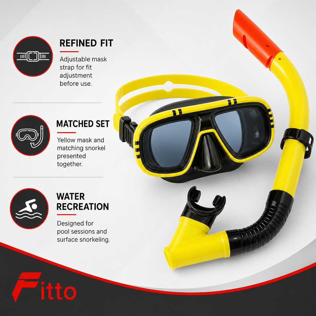 72 Pieces Swimming Mask and Snorkel Set, Yellow, 1 Piece