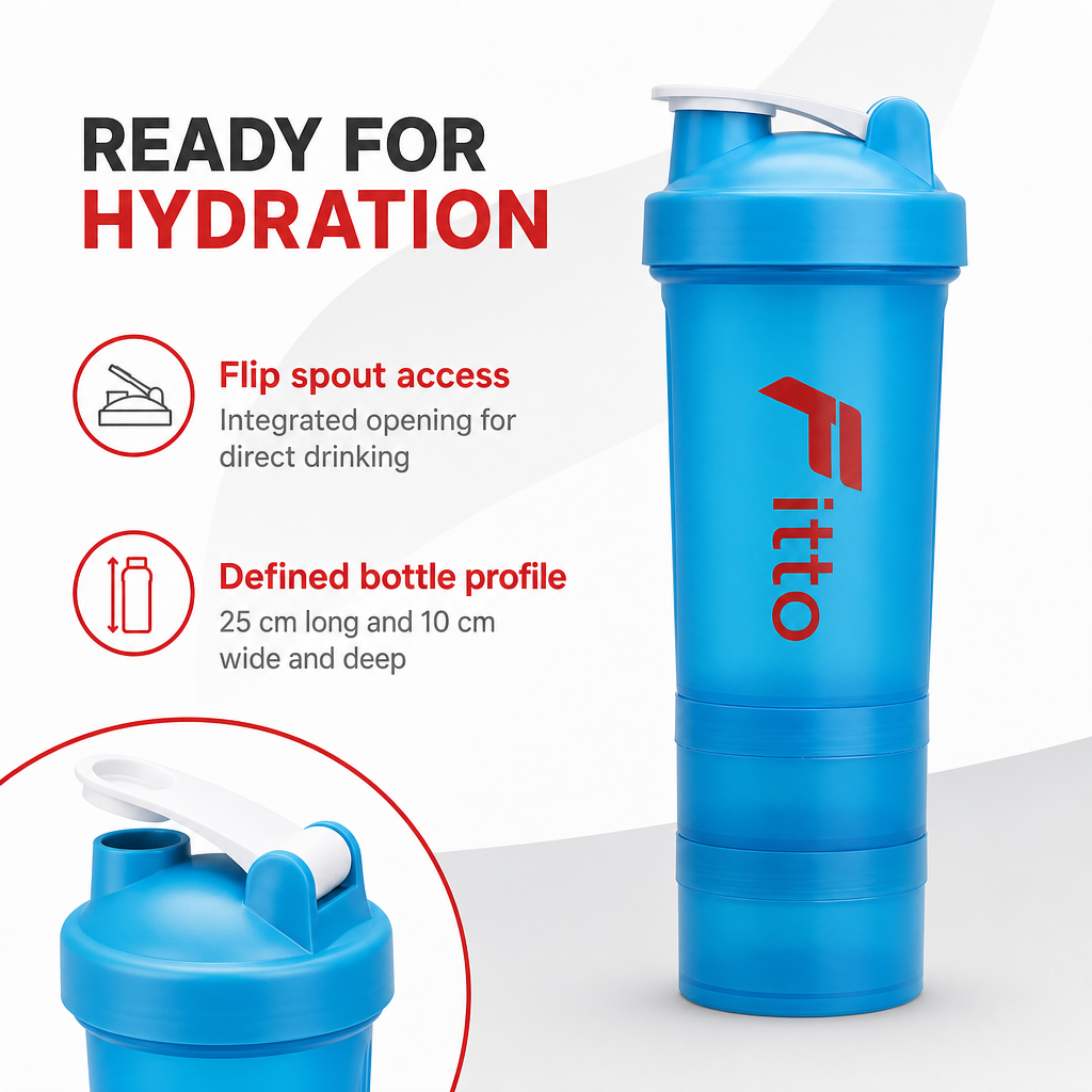 96 Pieces Sports Water Bottles Shaker Bottle with Flip Spout, Blue, 25 cm
