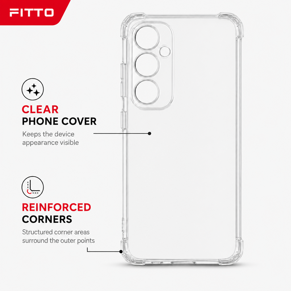 240 Pieces Clear Phone Cases with Reinforced Corners, Single Protective Cover
