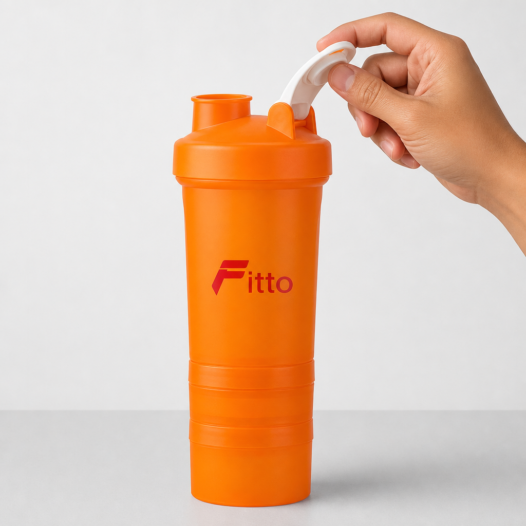 96 Pieces Shaker Bottle with Flip Spout, Orange Sports Water Bottles, 25 x 10 x 10 cm