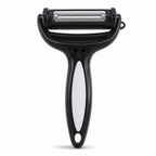 144 Pieces 3-in-1 Rotary Vegetable Peeler, Black, Three Blade Options for Fruit and Vegetable Preparation