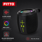60 Pieces Portable Mini Speaker with Hi-Res Audio, RGB Light and Splash Resistance, 16 x 13 x 13 cm