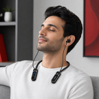 96 Pieces Wireless Neckband Earphones with Digital Display and Personalized Function