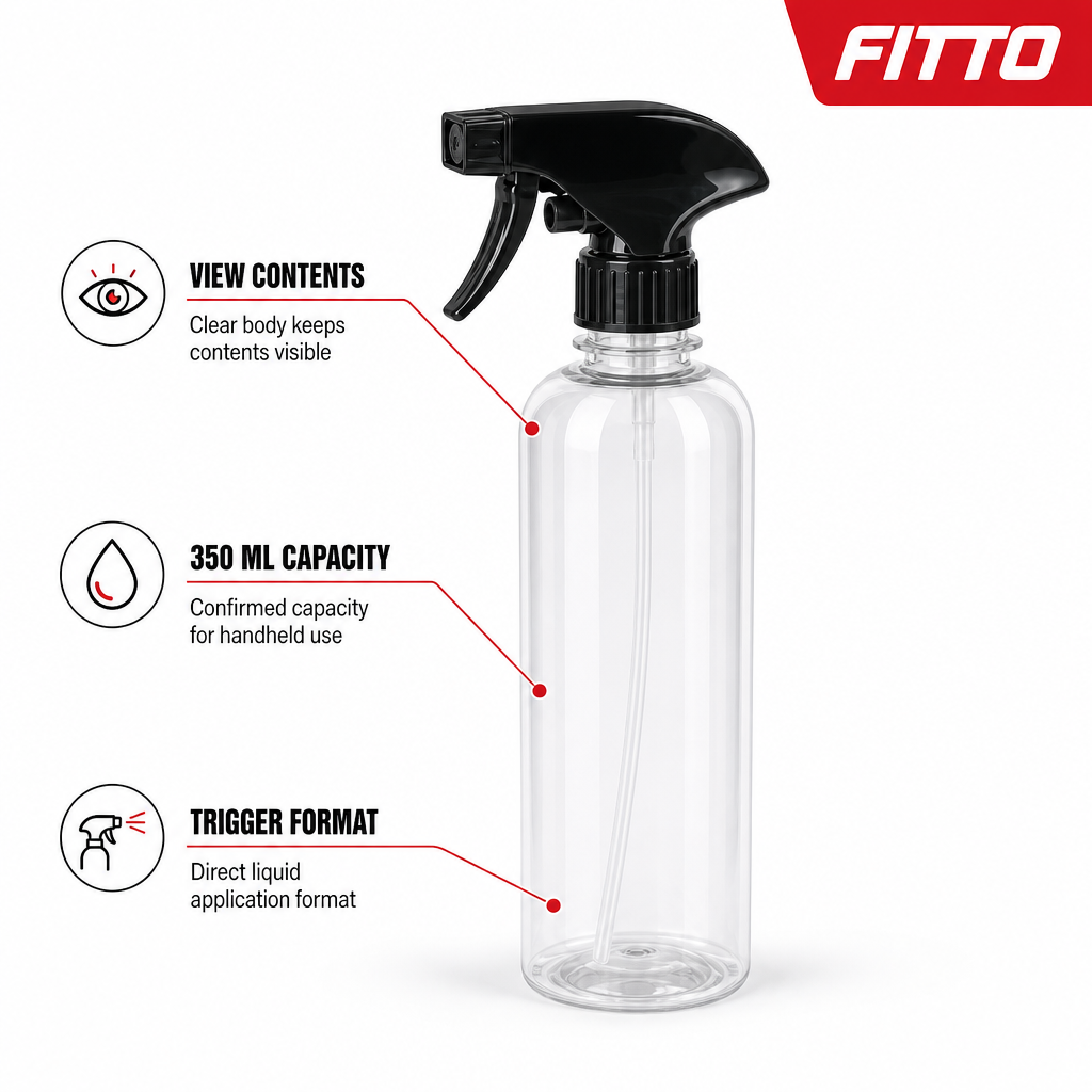 240 Pieces Trigger Spray Bottle, 350 ml, Clear and Black, 1 Piece