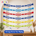 240 Pieces Paper Decoration Banner, 2 m, Assorted Colours, 6 Pieces