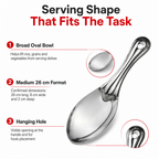 96 Pieces Stainless Steel Rice Serving Spoon, Medium, 26 cm