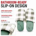 120 Pieces Adult Bath Slippers, Checkered Upper with Green or Pink Footbed, EU Size 38–41, 1 Pair