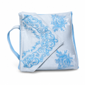 96 Pieces Prayer Mats with Carry Strap, Travel Size, Light Blue Floral Design, 1 Piece