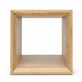 96 Pieces Wooden Open Display Box, Square Natural Finish, 30 x 30 x 25 cm