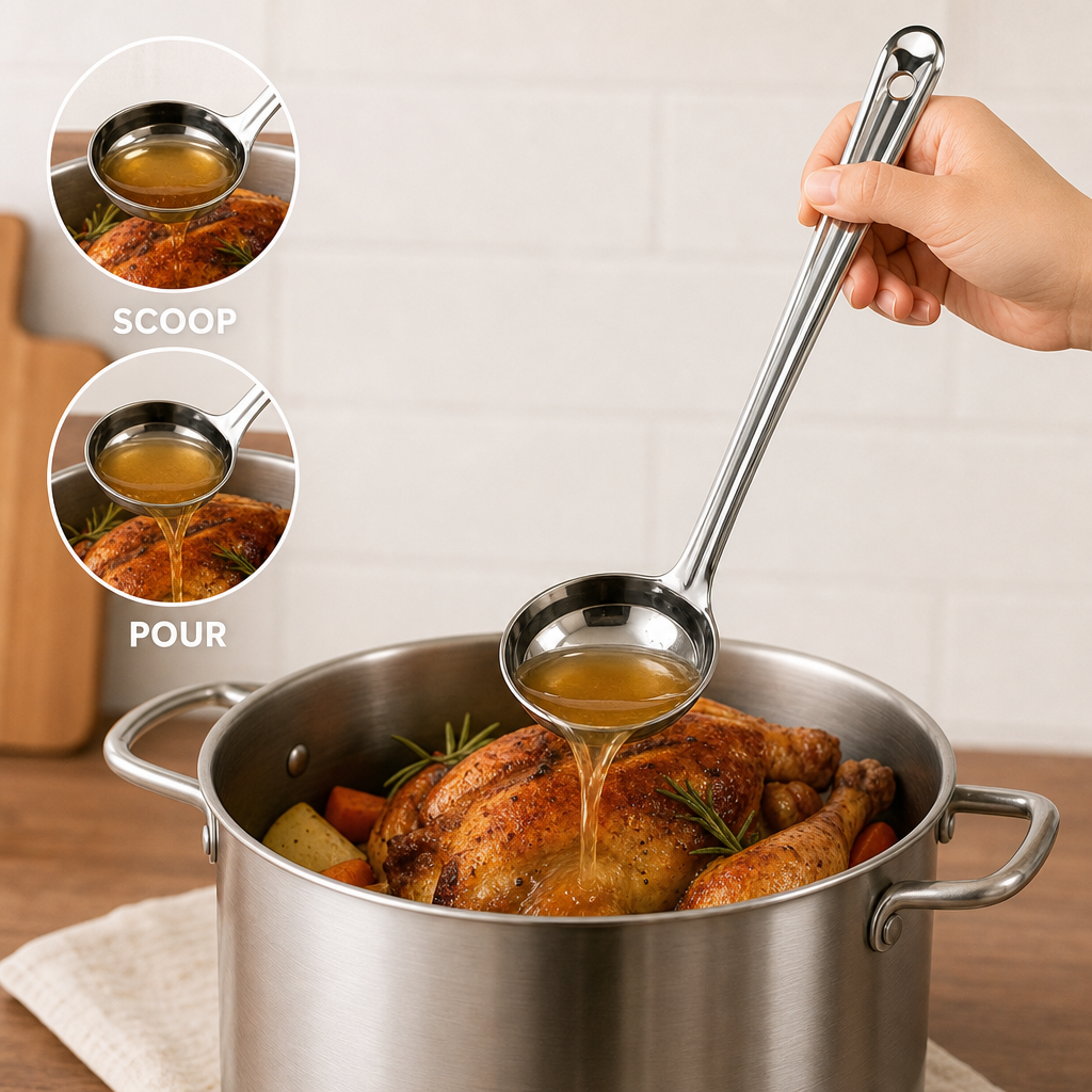 120 Pieces Stainless Steel Basting Ladle, 30 cm, Size No. 4
