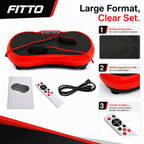 48 Pieces Large Vibration Exercise Platforms with Plastic Housing and Remote Control, Red, 82 x 48 x 19 cm