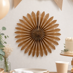 240 Pieces Brown Paper Honeycomb Fan Decoration, 40 cm, 1 Piece